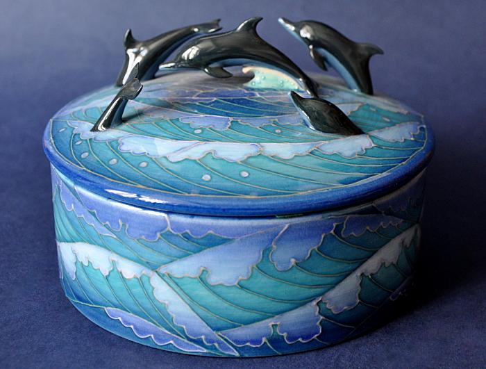 Dennis Chinaworks Dolphin Box Sally Tuffin Limited Edition of 25