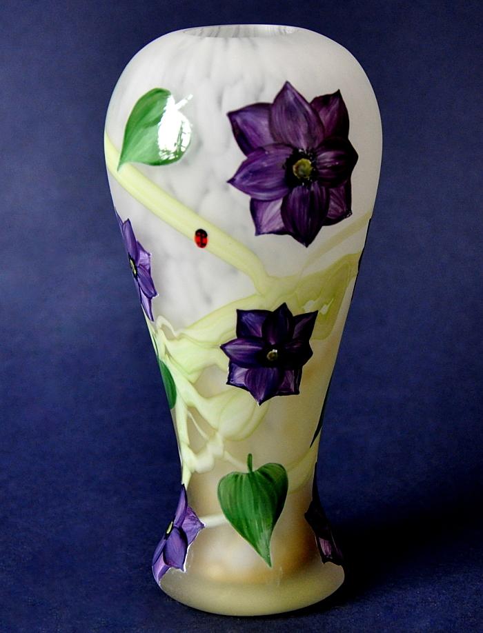  Okra Glass Clematis Vase