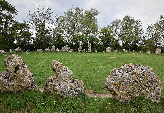 Rollright Stones Oxfordshire, a complex of megalithic monuments on the boundary between Oxfordshire and Warwickshire