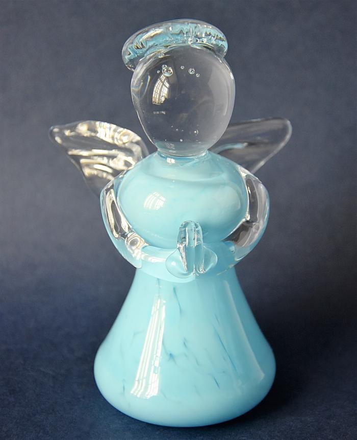 Bath Aqua Glass Blue Angel