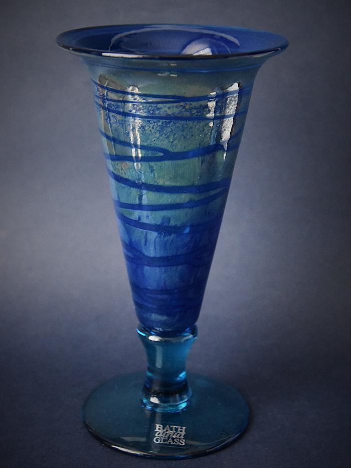Blue Epergne Glass Bath Aqua Glass