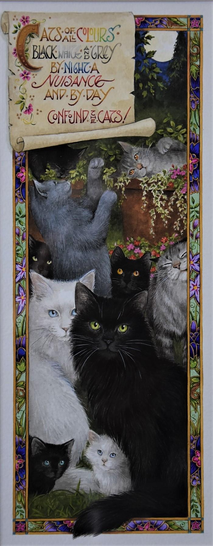'Confound the Cats' Inspired by Orlando Thomas Dobbin Watercolour by Debby Faulkner-Stevens