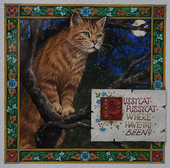 'Pussycat Pussycat' Watercolour by Debby Faulkner-Stevens