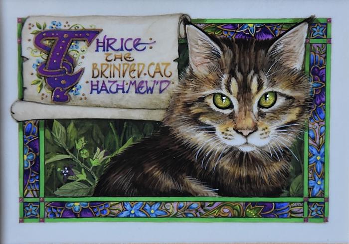 Thrice the brinded cat hath mew