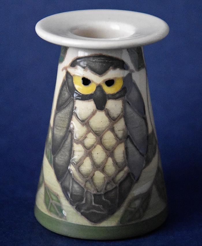 Dennis Chinaworks Barn Owl Miniature Conical Vase Sally Tuffin Numbered Edition