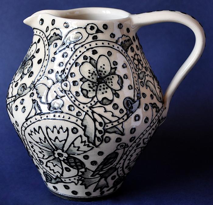 Dennis Chinaworks Elizabethan Embroidery Jug Sally Tuffin Limited Edition of 20