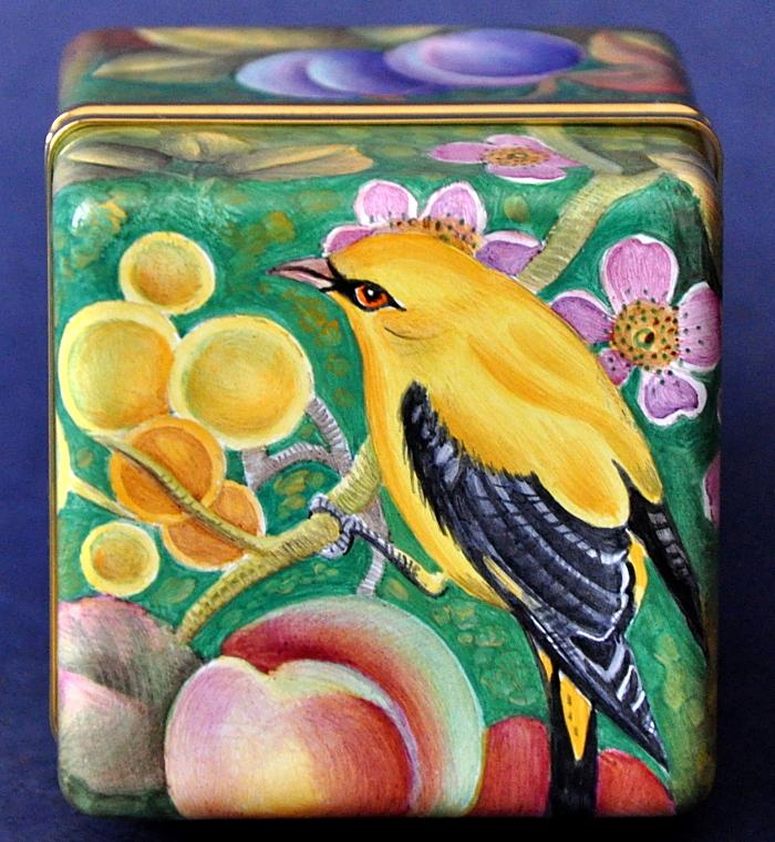 Elliot Hall Enamels Golden Oriole AB2 GO Box Marie Graves