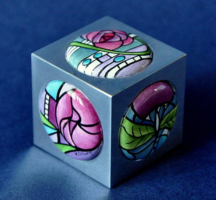 Elliot Hall Enamels Mackintosh Aluminium Paperweight