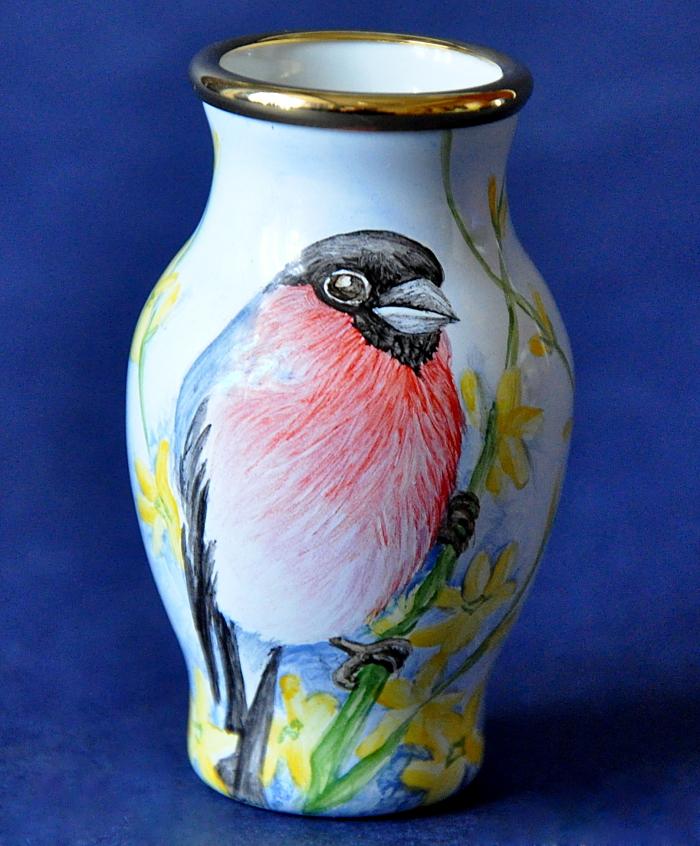 Elliot Hall Enamels Christmas Bullfinch