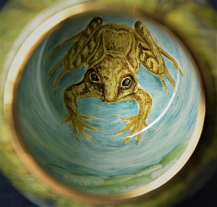 Elliot Hall Enamels Frogs Ginger Jar SH-F