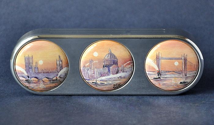 Elliot Hall Enamels London Paperweight