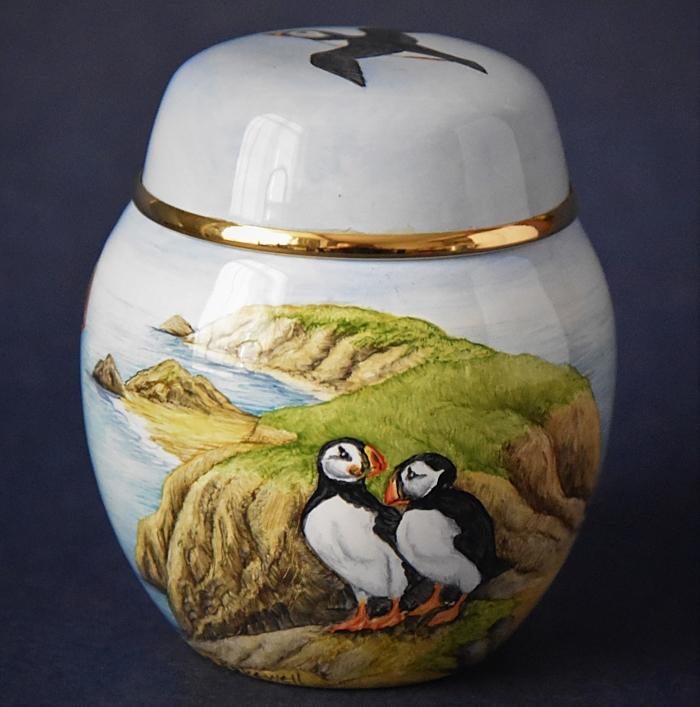 Elliot Hall Enamels Puffins SH-P