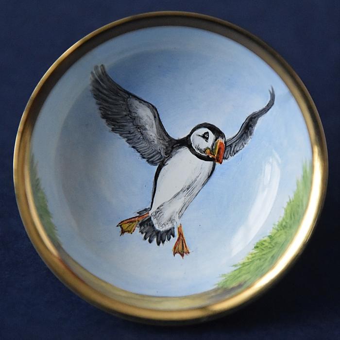 Elliot Hall Enamels Puffins SH-P