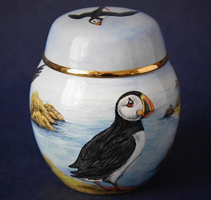 Elliot Hall Enamels Puffins SH-P