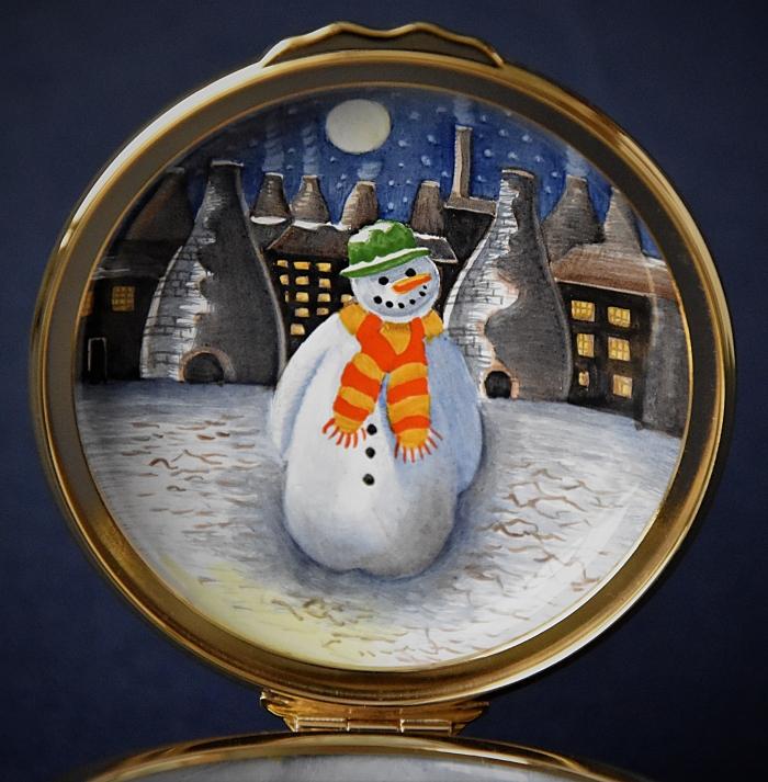 Elliot Hall Enamels Snowmen Box