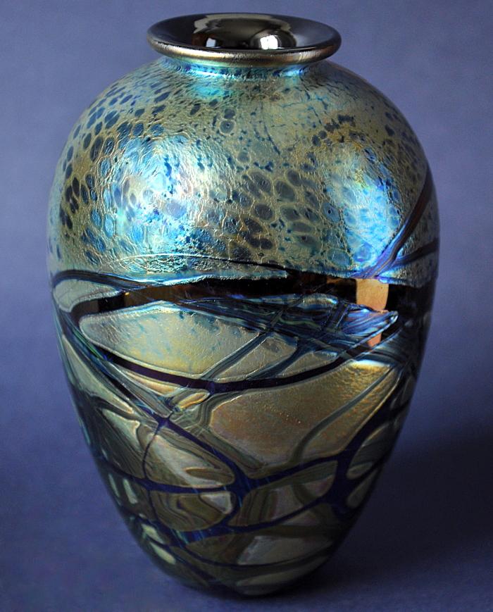 Isle of Wight Studio Glass Nightscape Amphora Large
