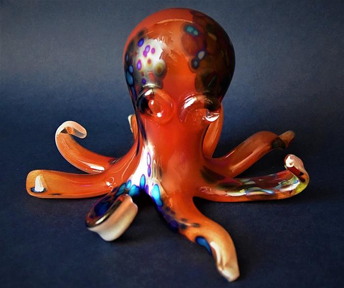 Red Octopus Kayleigh Young Glass