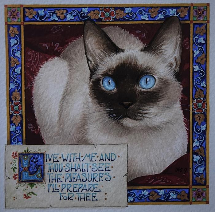 'Live with me' inspired by Robert Herrick Watercolour by Debby Faulkner-Stevens