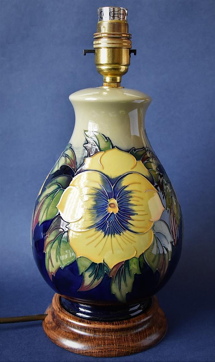 Moorcroft Lamps Golden Pansy L7/7 Kerry Goodwin Open Edition