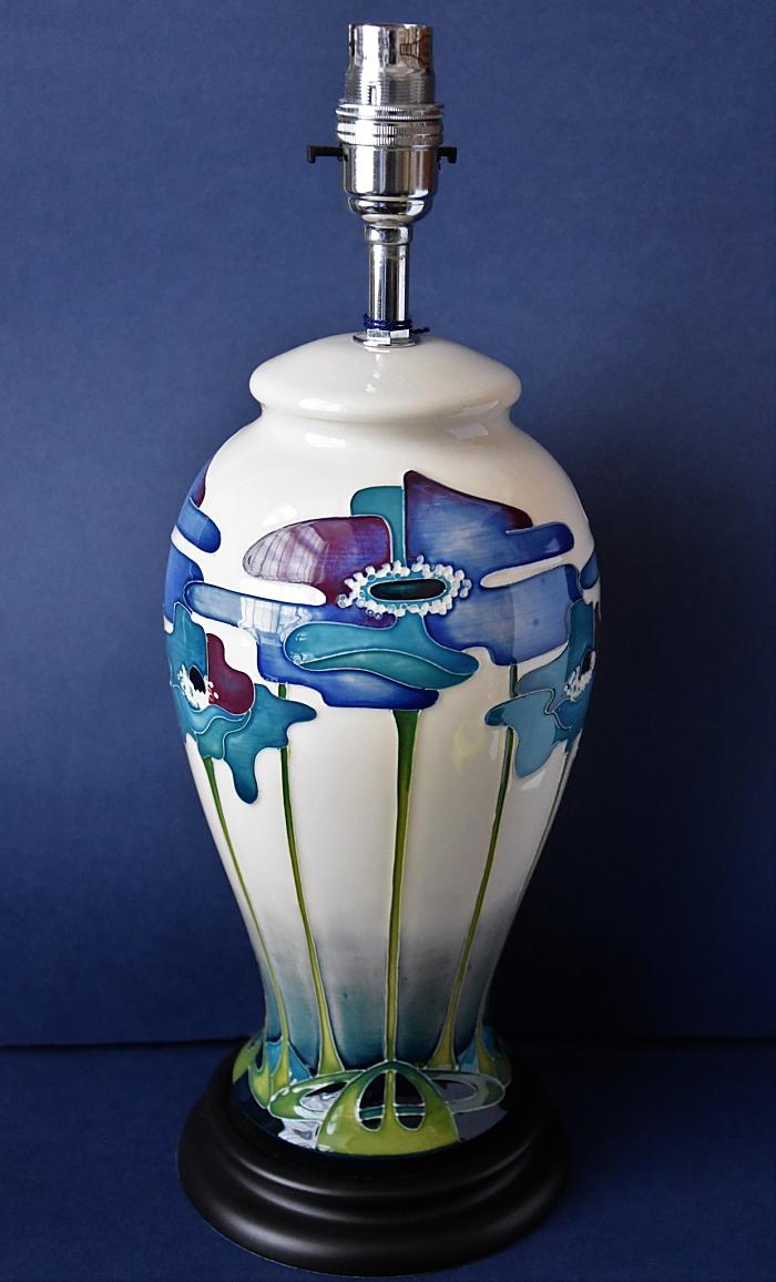 Moorcroft Pottery Lamps Blue Heaven L46/10 Nicola Slaney Open Edition