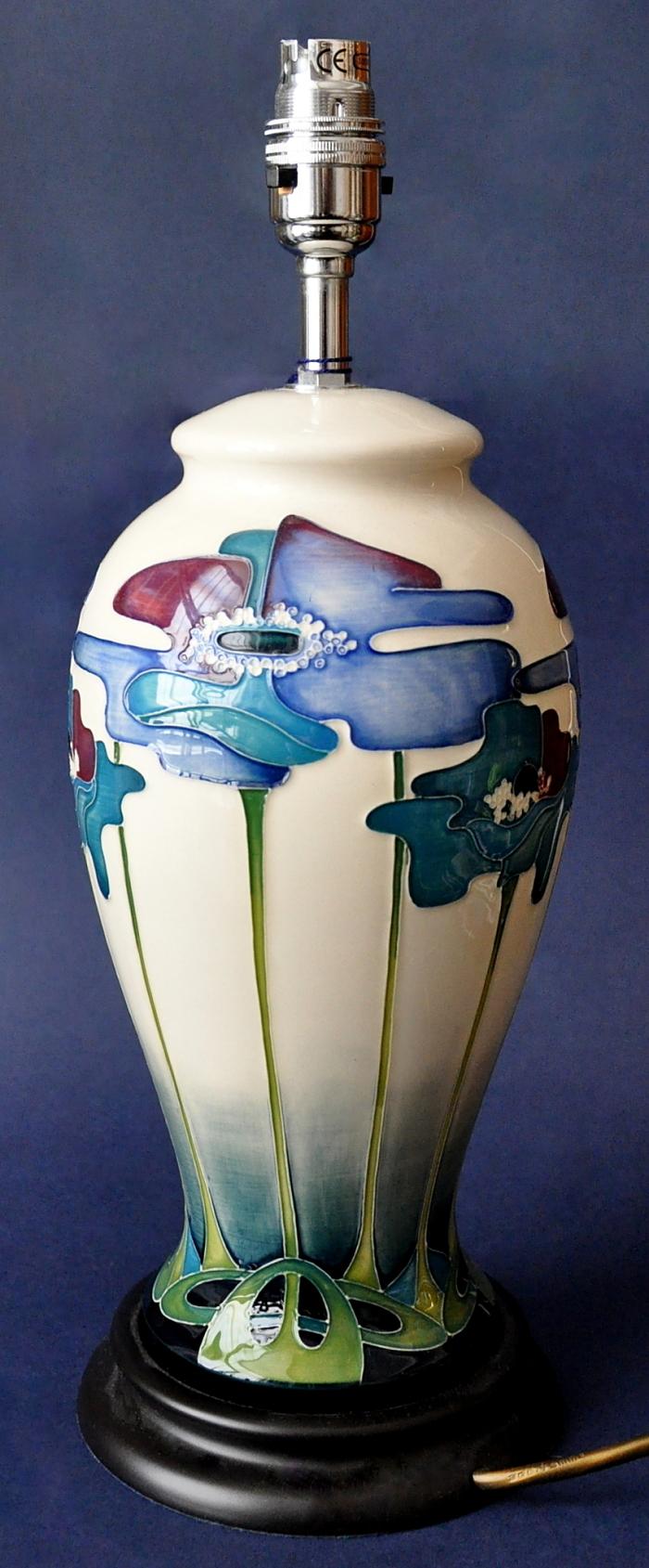 Moorcroft Pottery Lamps Blue Heaven L46/10 Nicola Slaney