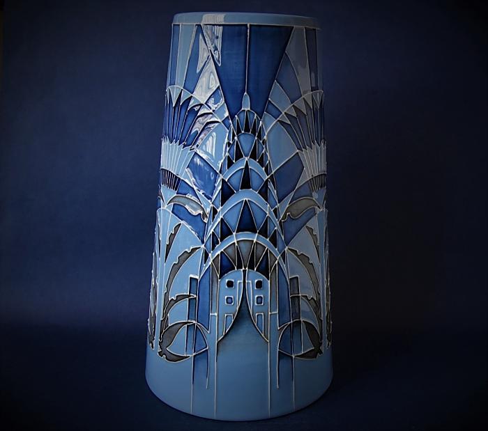 Moorcroft Pottery 163/9 Chrysler Vase Vicky Lovatt A Limited Edition of 15