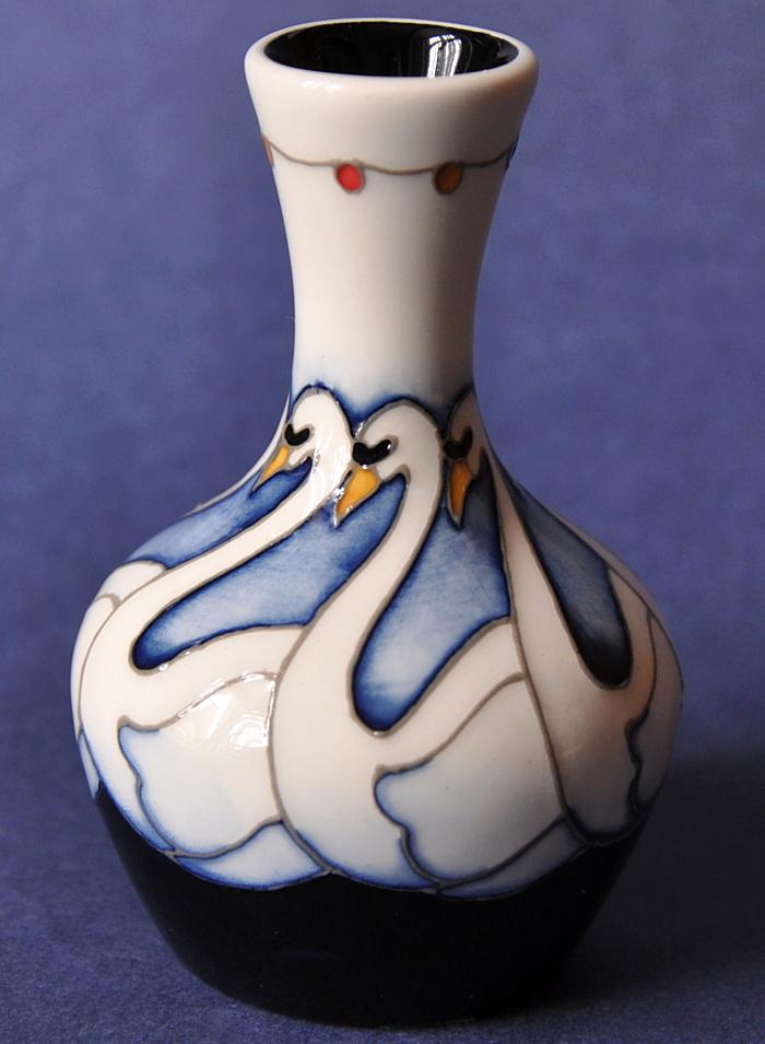 Moorcroft Pottery Seven Swans a-Swimming Kerry Goodwin Open Edition