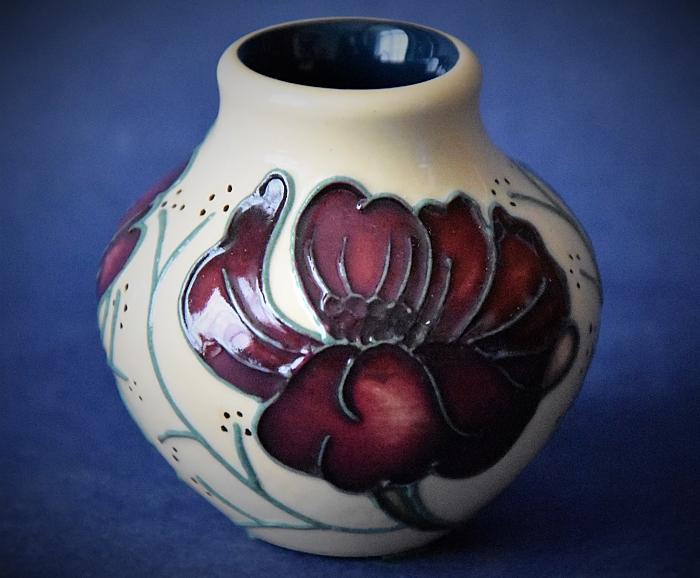 Moorcroft Pottery Chocolate Cosmos 35/2 Rachel Bishop An Open Edition