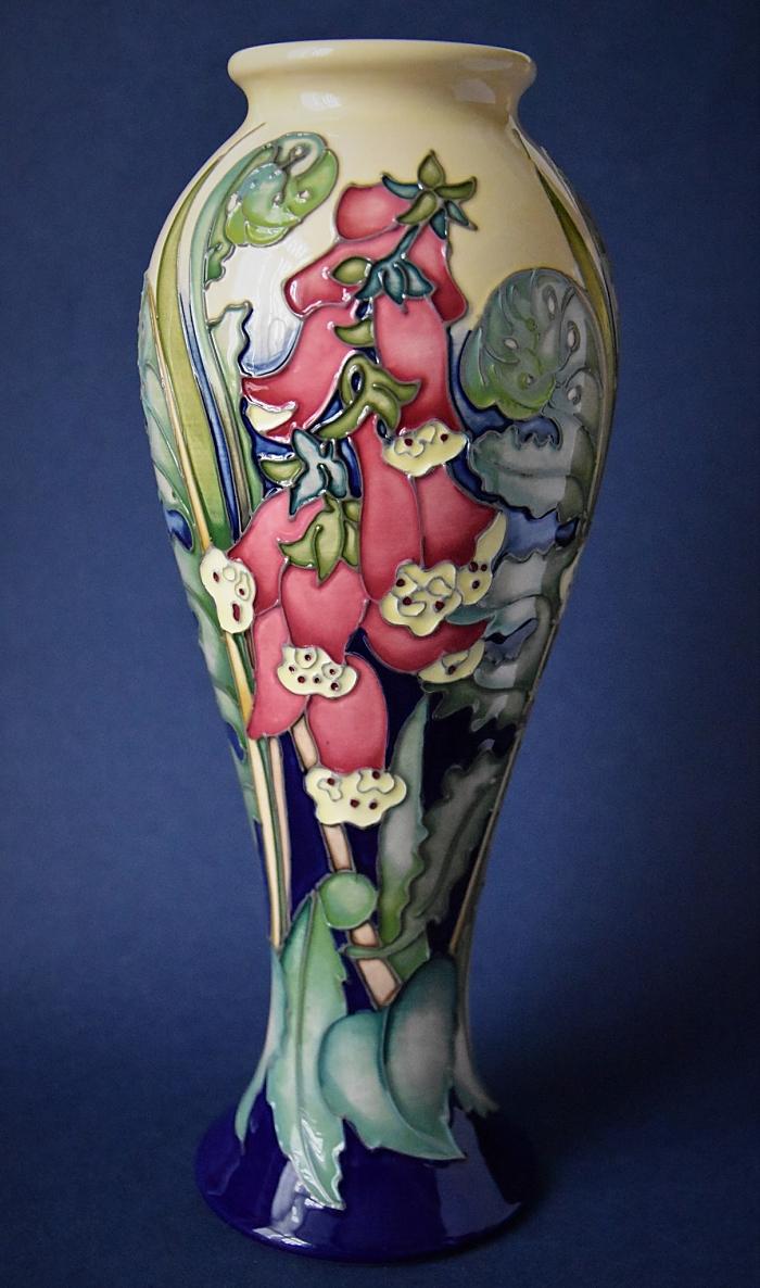 Moorcroft Pottery 75/10 Ferns and Foxgloves Emma Bossons A Limited Edition of 30