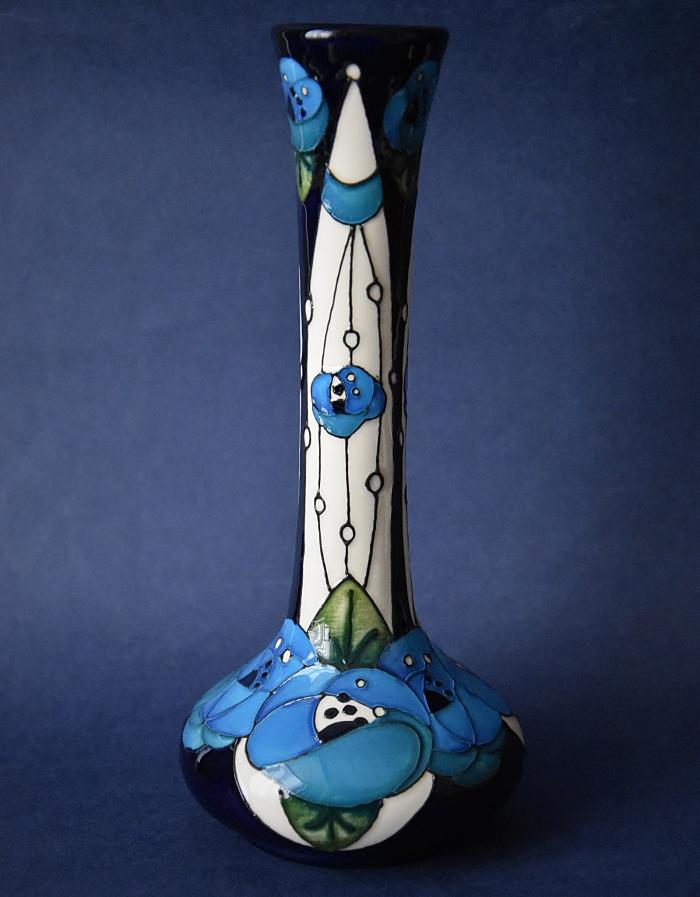 Moorcroft Pottery 99/8 Rennie Rose Blue Rachel Bishop An Open Edition