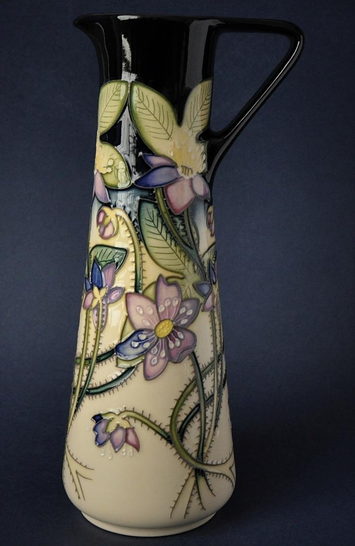 Moorcroft Pottery JU3 Anemone Hepatica Nicola Slaney Limited Edition of 50