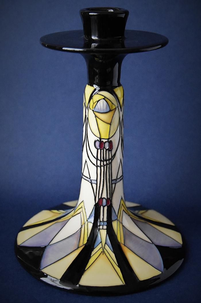 Moorcroft Pottery 850/7 Candlestick Mackintosh Collection Basset-Lowke Nicola Slaney Open Edition