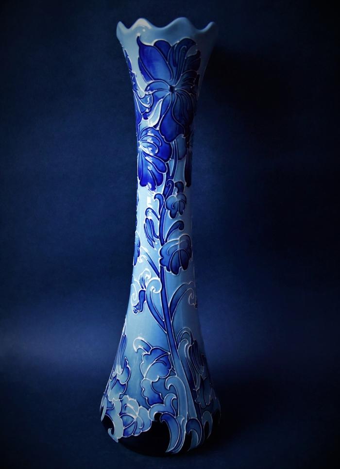 Moorcroft Pottery 366/12 Florian Blue Pansy Emma Bossons A Numbered Edition