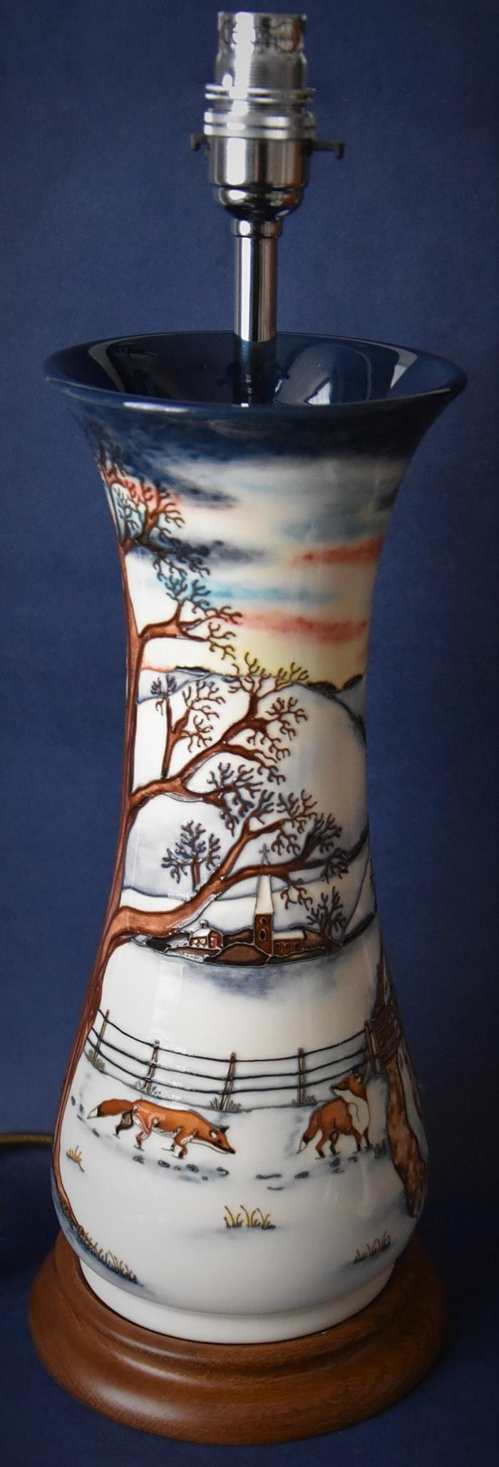 Moorcroft Pottery L364/12 Woodside Farm Lamp Angela Davenport An Open Edition