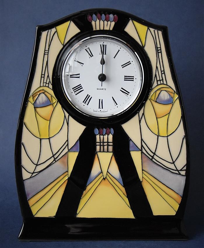 Moorcroft Pottery Mackintosh Collection Bassett-Lowke CL3 Clock Nicola Slaney Open Edition