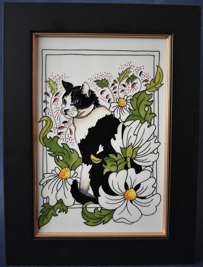 Moorcroft Pottery PLQ 11 Daisy the Cat Rachel Bishop Open Edition
