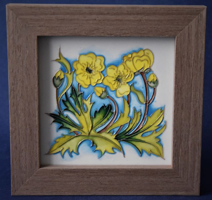 Moorcroft Pottery PLQ6 Wildflower Medley Buttercup Plaque Emma Bossons An Open Edition