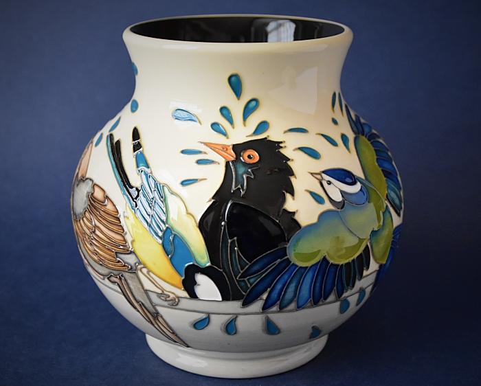 Moorcroft Pottery RM2/6 Bird Bath Kerry Goodwin A Limited Edition Of 30