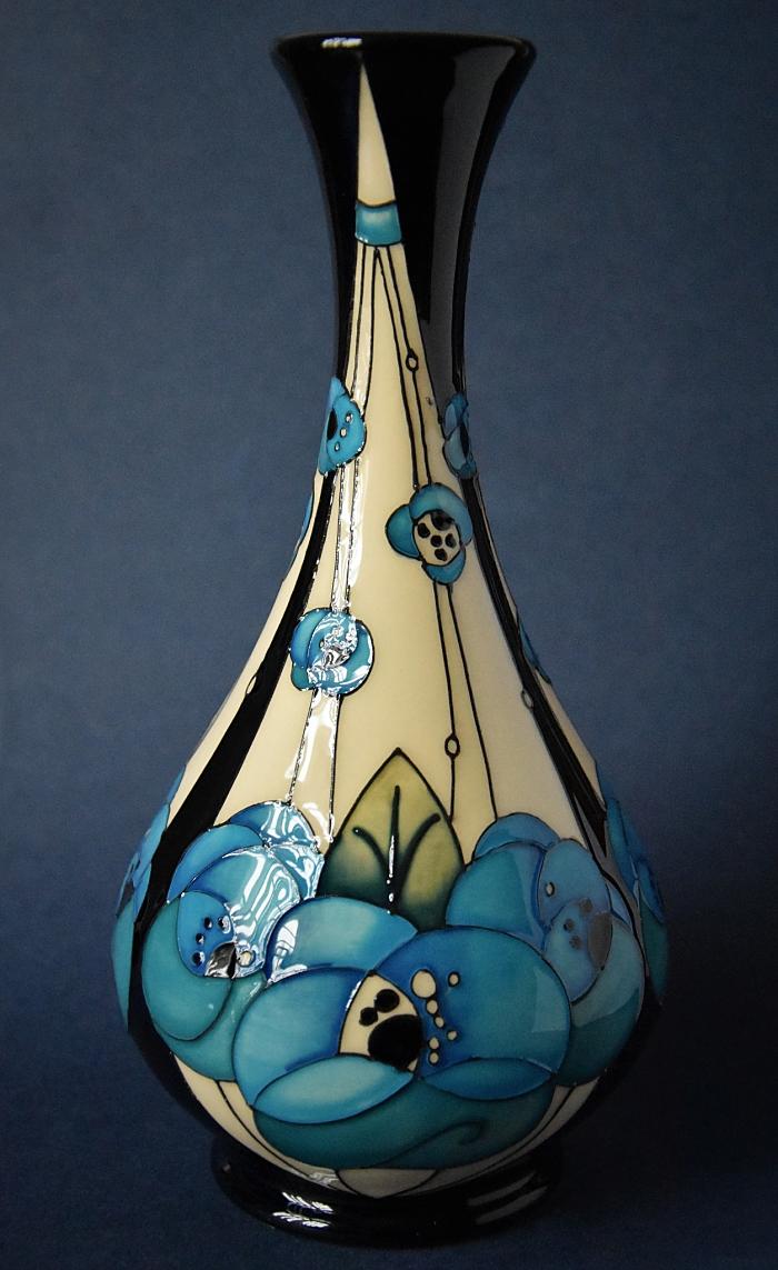 Moorcroft Pottery Rennie Rose Blue Inspired By Charles Rennie Mackintosh 80/9 Rachel Bishop Open Edition