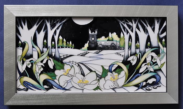 Moorcroft Pottery Sandringham at Christmas PLQ20 Nicola Slaney