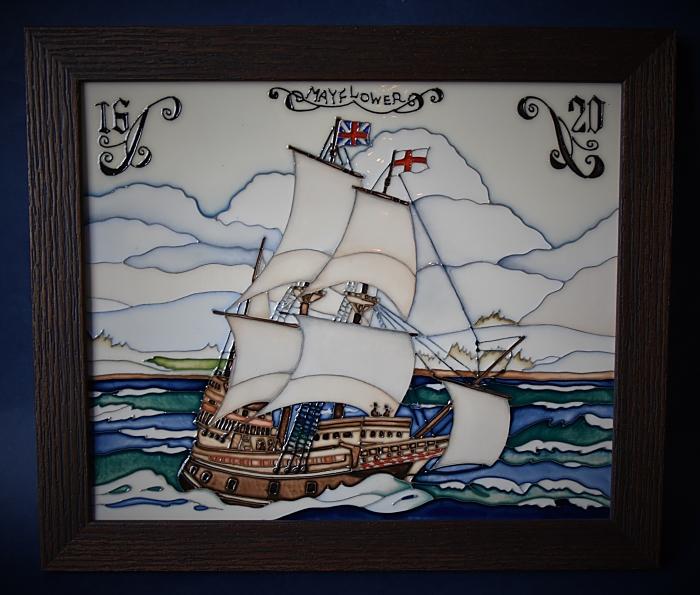 Moorcroft Pottery PLQ10 Plaque The Mayflower Paul Hilditch A Limited Edition of 15
