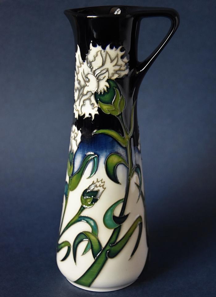 Moorcroft Pottery White Carnation JU7 Nicola Slaney Limited Edition of 75