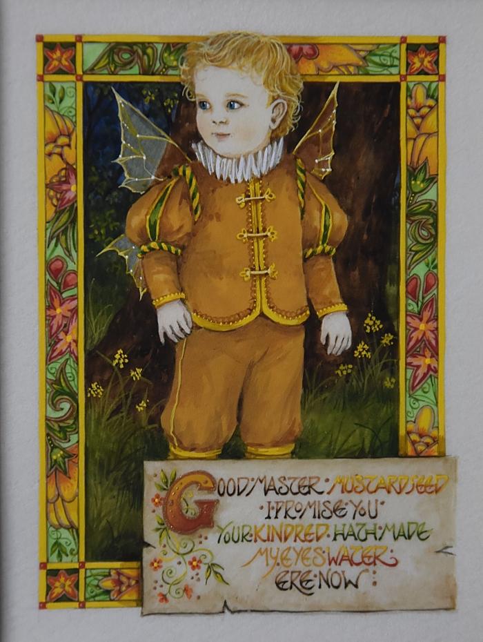 Mustardseed A Midsummer Night's Dream Watercolour by Debby Faulkner-Stevens