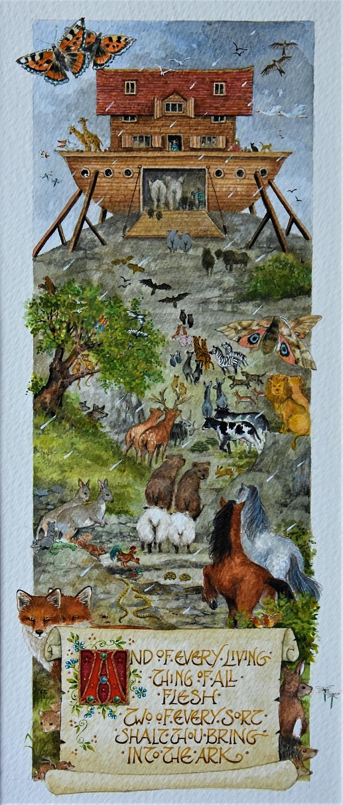 'Noah's Ark' A Watercolour by Debby Faulkner-Stevens
