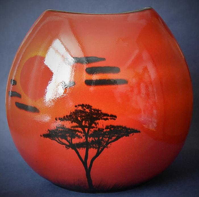 Poole Pottery African Sky Purse Vase 26cm