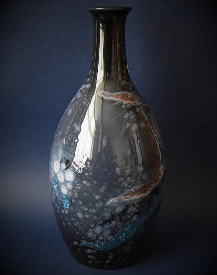 Poole Pottery Celestial 26cm Tall Bottle Vase