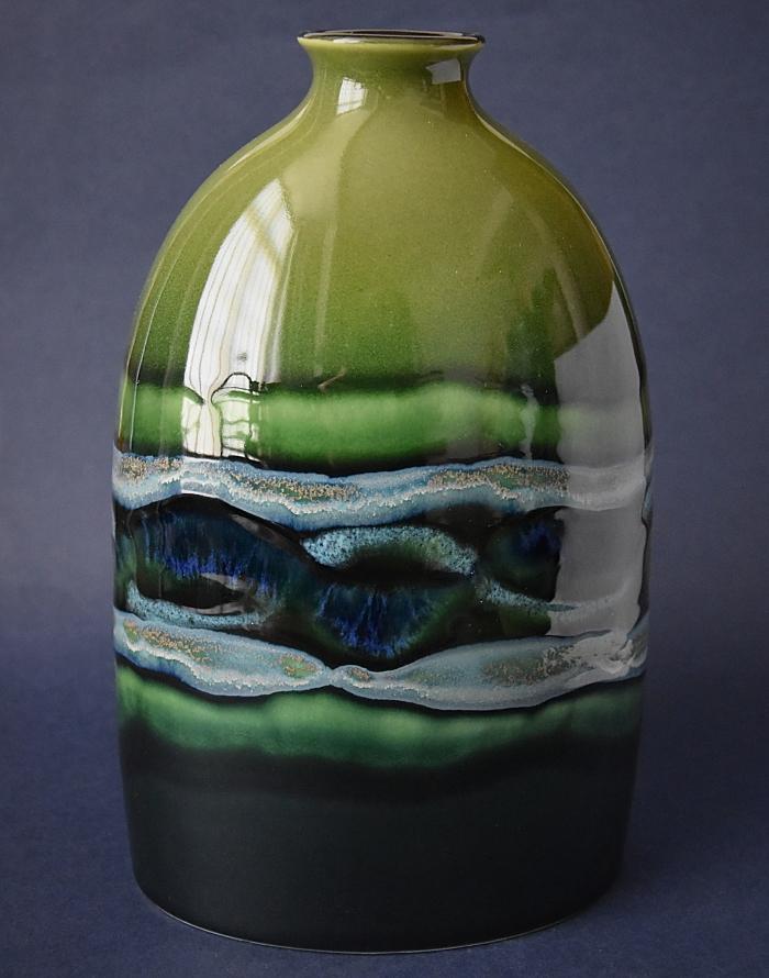 Poole Pottery Maya Oval Bottle Vase