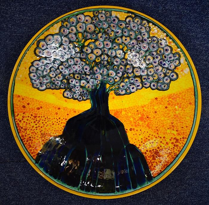 Poole Pottery Tree by Tony Morris 42cm Charger A One-Off