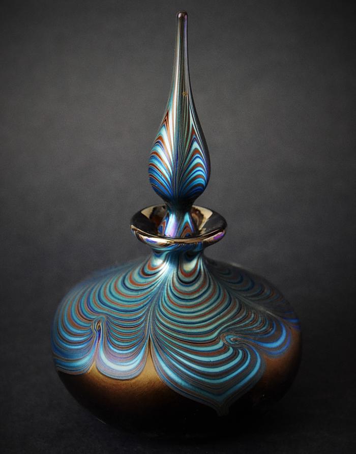 Richard Golding Glass Squat Perfume Bottle Nebula I