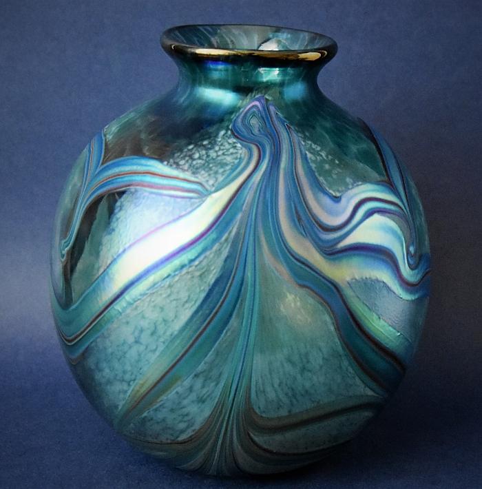 Richard Golding Station Glass Green Globe Vase